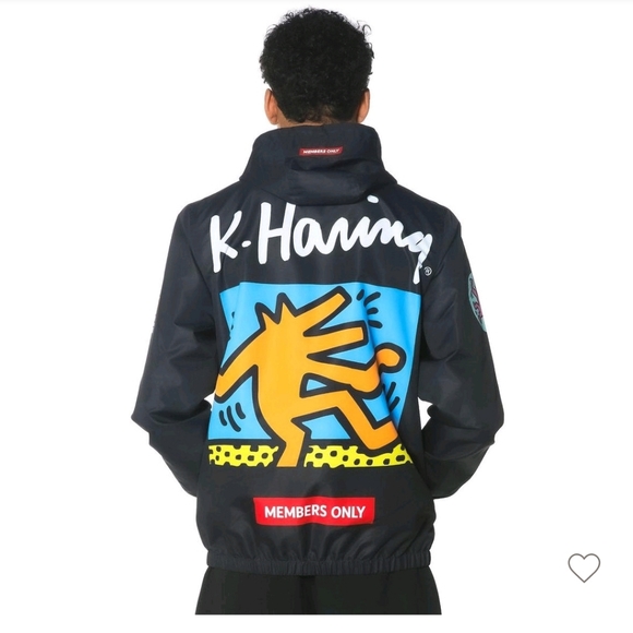 LIMITED[RARE] Members Only Men's Keith Haring Windbreaker Jacket - Picture 3 of 5
